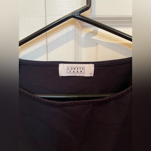 Japanese embroidered dark blue flowy top, Lowrys Farm, size M (fits like S) - Picture 4 of 5